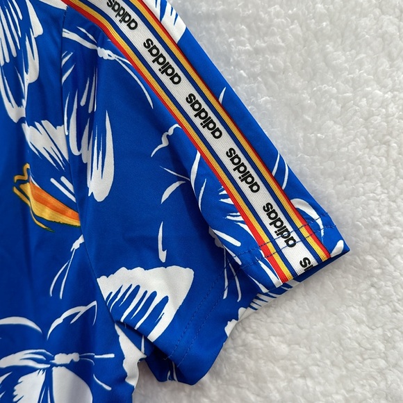 adidas x Farm Rio Butterfly Print Mini Dress Blue Short Sleeves Size Medium - Picture 9 of 10